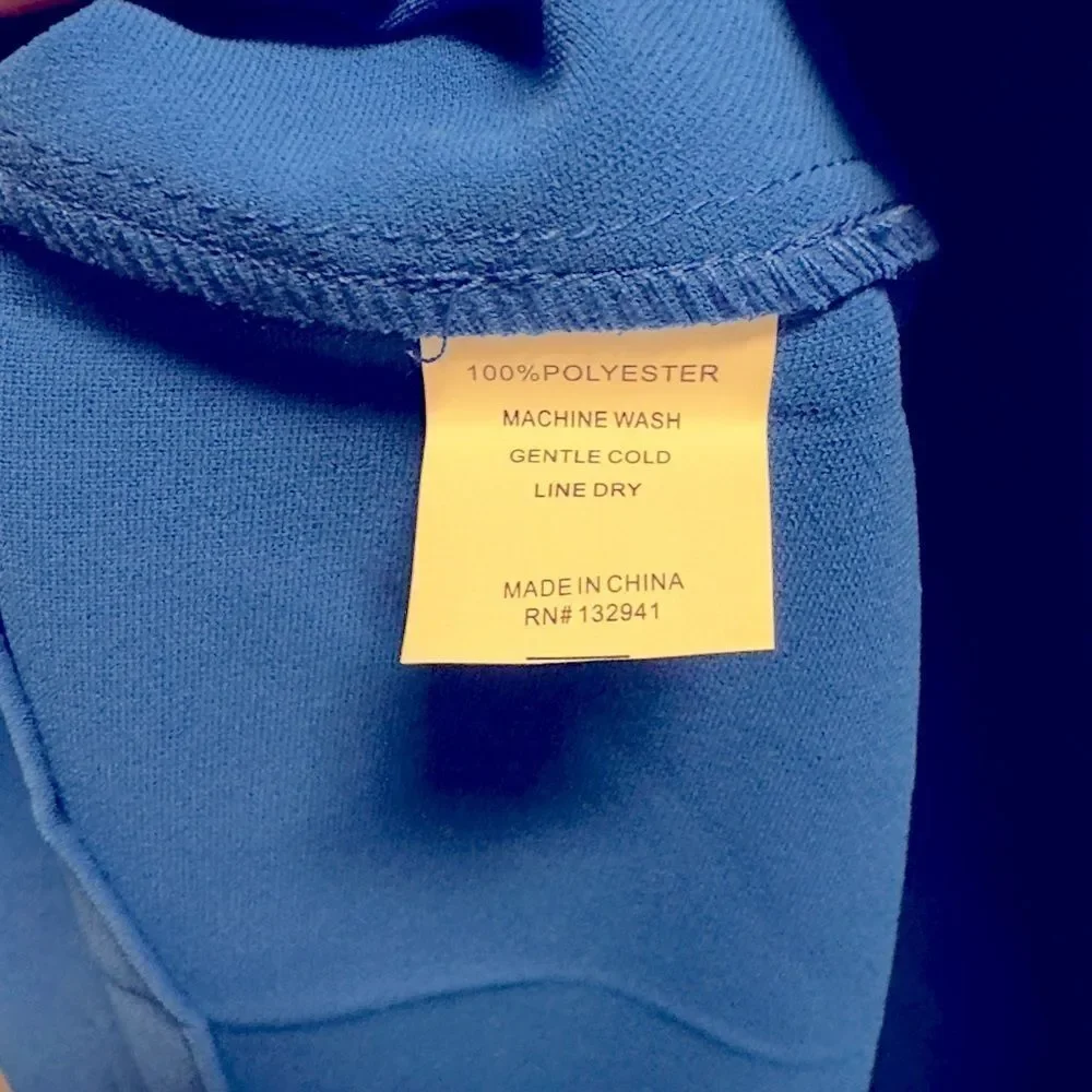 A Amanda Uprichard Blue Mock Neck Short Sleeve Mini Dress NWT